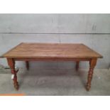 A Pine Kitchen Table H76cm x L160cm x W89cm