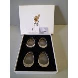 4 Liverpool Football Club Napkin Rings In Box