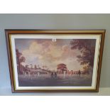 A Print Of Cricket Match In Frame