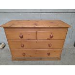 A Pine Chest Of Drawers H84cm x W118cm x D52cm