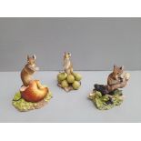 3 Border Fine Arts - Mouse On Grapes, Mouse On Peach & Times Of Plenty