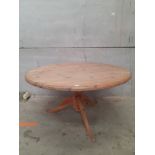 Round Pine Kitchen Table H73cm x D136cm