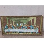 Religious Tapestry In Gilt Frame