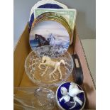 8 The British Horse Society Plates & 2 Royal Grafton Plates + Certificates Of Authenticity, Glass