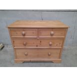 A Pine Chest Of Drawers H81cm x W100cm x D52cm