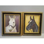 2 Modern Oils In Gilt Frames By L Cortez (Horses)