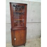 A Mahogany Corner Display Cabinet H77cm x W62cm