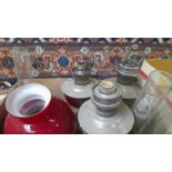 3 Tilley Lamps, Shades Etc