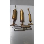 3 Brass Victorian Grease Guns & 2 Others