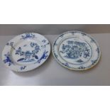 2 Blue Delft Plates (Imperfect)