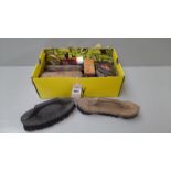 A Box Including Shoe Cleaning Brushes Etc