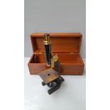 A Microscope In Wooden Box (Philip Harris & Co Ltd, Birmingham)