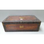 A Mahogany Brass Inlaid Lap Desk (Damaged)