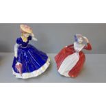 2 Royal Doulton Mary Figurines