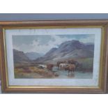Highland Cattle Print & Pony Print In Oak Frames