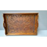 A Carved Oak Tray