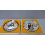 2 Royal Doulton The Old Balloon Sellers Plates