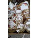 A Box Including 48Pcs Of Royal Albert Old Country Roses Tea Set