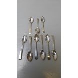 6 Silver Teaspoons Exeter & 3 Other Spoons