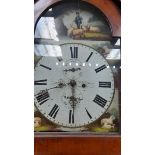 A Victorian Mahogany Grandfather Clock - Kuss & Co, Newcastle (Painted Dial) - Broken Glass