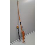 An Archery Bow & 2 Bundles Arrows Etc