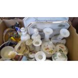 A Box Including Dressing Table Pieces Etc