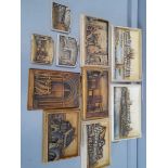 10 Ivorex Plaques - Windsor Castle, Shakespeare's House, Tower Of London Etc