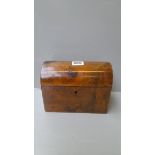 A Walnut Dome Top Stationery Box