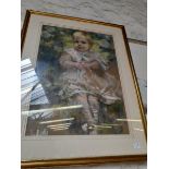 Print - Girl, Owl Jigsaw Framed & 1 Other