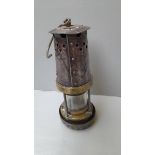 A Brass & Copper Miners Lamp - John Davison & Sons, Derby