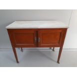 A Mahogany Marble Top Washstand H80cm x W92cm x D46cm