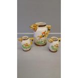 3 Keele Street Hunting Jugs & 1 Other Hunting Teapot