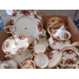 Approximately 37 Pieces Of Royal Albert Old Country Roses Tea Ware