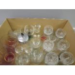 A Box Of Assorted Whisky & Sherry Glasses & Assorted Glassware