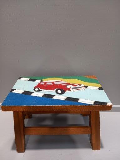 An Oak Painted Footstool - Mini Cooper - Image 2 of 4