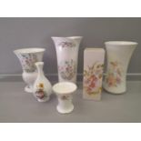 2 Aynsley Vases, Royal Doulton Vases & Others Etc