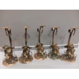 5 Cherub Candle Holders & Horse Brasses