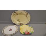 A Crown Ducal Meat Plate & 4 Cake Plates