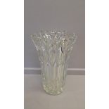 A Large Cut Glass Vase