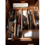 A Box Of Assorted Cutlery