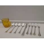 Assorted Cutlery & George VI Half Pint Glass