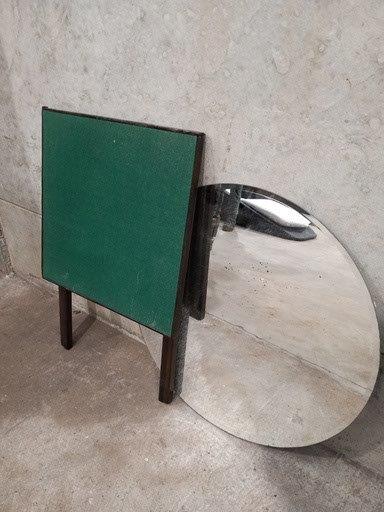 A Round Mirror & Card Table - Bild 2 aus 2