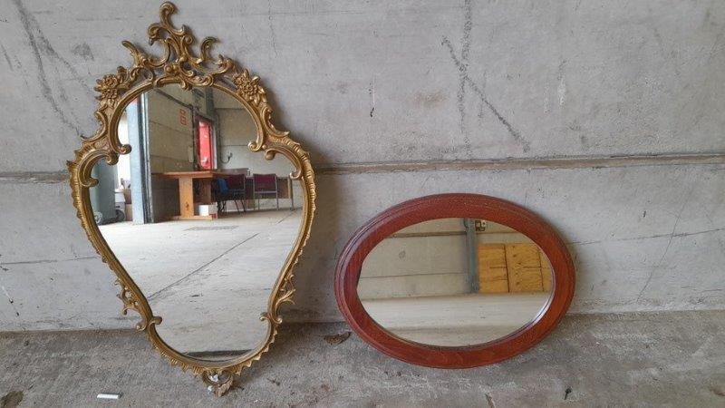 A Mahogany Oval Mirror & Gilt Mirror - Image 2 of 2