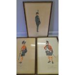 3 Highland Military Prints