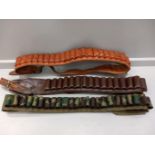 3 Gun Cartridge Belts & 2 Cartridge Bags