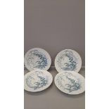 4 Brown Westhead Moore & Co Ltd Plates, Oriental Dish, Carlton Ware Plates, Glassware Etc