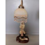 2 Lady Figurine Lamps & Shades