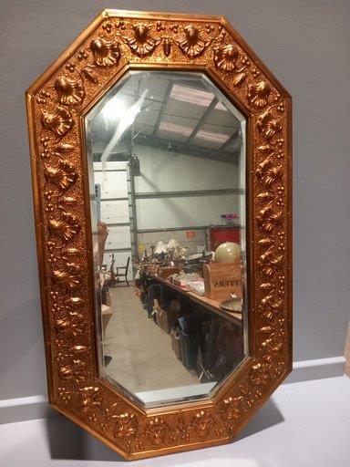 A Brass Mirror & A Gilt Oval Mirror - Image 2 of 4