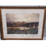 A Print - Hexham Across The River By J F Slater
