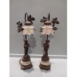 2 Bronze Table Lamps